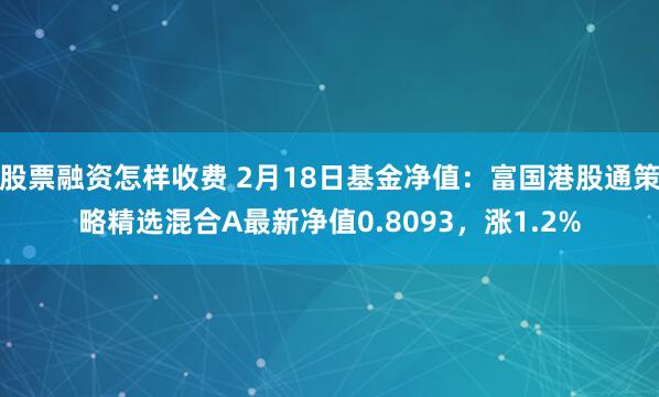 股票融资怎样收费 2月18日基金净值：富国港股通策略精选混合A最新净值0.8093，涨1.2%