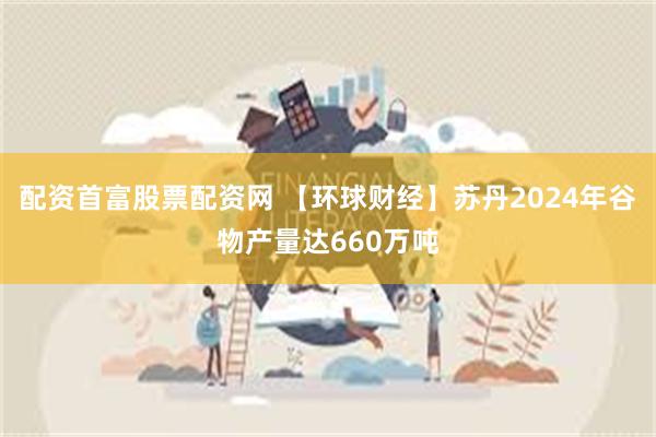 配资首富股票配资网 【环球财经】苏丹2024年谷物产量达660万吨